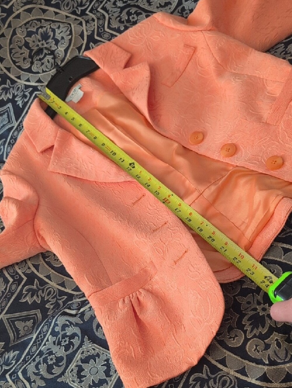 Cache Peach Floral Jacquard Blazer - Picture 5 of 8